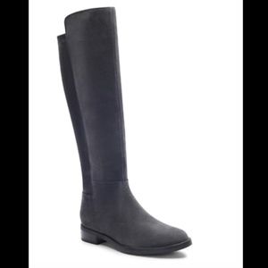 NEW $170 BLONDO ELLIE WATERPROOF SUEDE KNEE HIGH STRETCH GREY BLACK BOOT 6.5